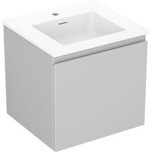 MEXEN/S - Orio kúpeľňová skrinka 50 cm s umývadlom Otis, 1 šuplík, šedá mat/biela mat 91A10-05047-1-BF62-W18M01 vyobraziť