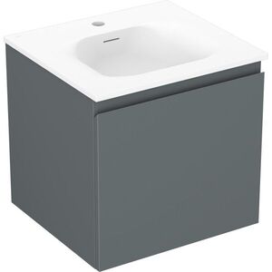 MEXEN/S - Orio kúpeľňová skrinka 50 cm s umývadlom Vela, 1 šuplík, grafit mat/biela mat 91A10-05047-1-BF66-W23M01 vyobraziť