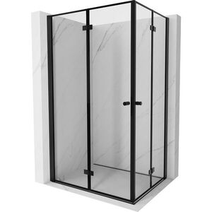 MEXEN/S - Mist-F Duo sprchovací kút skladacie dvere ľavá 75 x 70, čierna okraj, čierna 8A6-075L-070P-70-70 vyobraziť
