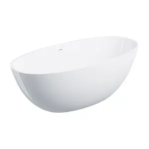 OMNIRES - Shell m+ vaňa voľne stojaca s prepadom, 160 x 75 cm, biely lesk; SHELLWWZPBP vyobraziť
