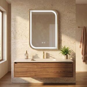 REA - Zrkadlo LED ZONE 80X60 GOLD BRUSH HOM-00209 vyobraziť