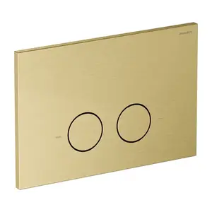 OMNIRES - STEEL-R45 splachovacie tlačidlo z nerezovej ocele, mosadz brúsená ST45PS1BSB vyobraziť