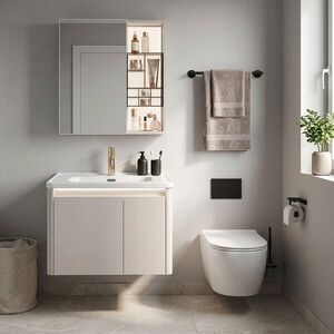 REA - Súprava kúpeľňového nábytku s umývadlom Sora DE07-60 Beige 60CM REA-M0607 vyobraziť