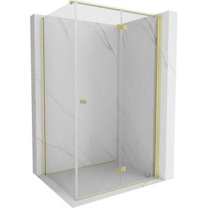 MEXEN/S - Mist-F sprchovací kút skladacie dvere pravá 85 x 95, transparent, zlato 8A6T-085-095-50-00-P vyobraziť