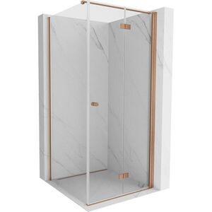 MEXEN/S - Mist-F sprchovací kút skladacie dvere pravá 95 x 95, transparent, meď kartáčovaná 8A6T-095-095-65-00-P vyobraziť