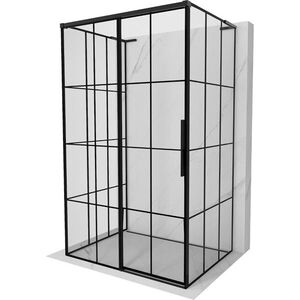 MEXEN/S - Rox-3S L sprchový kút 3 stenný, posuvný ľavá 95 x 120, čierna kratka, čierna 8C2L-095-120-70-77-3S-L vyobraziť