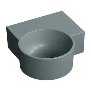 OMNIRES - OVO M+ umývadlo na dosku/závesné - pravé, 33 x 34 cm, ash grey mat; OVO335UWPAG vyobraziť