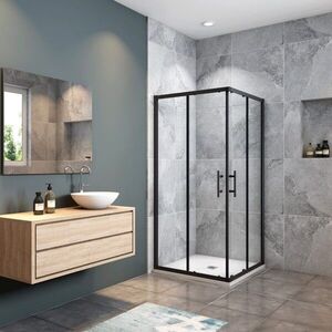 H K - Sprchovací kút SIMPLE BLACK 100x80 L/P variant, rohový vstup SE-SIMPLEBL10080 vyobraziť