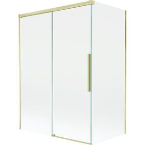 MEXEN/S - Rox vaňová zástena 2-krídlová posuvná 120 + 70 x 150, transparent, zlatá kartáčovaná 8C9-120-070-55-00 vyobraziť