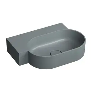 OMNIRES - OVO M+ umývadlo na dosku/závesné - ľavé, 55 x 38 cm, ash grey mat; OVO555UWLAG vyobraziť