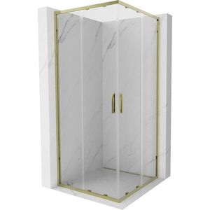 MEXEN - Exo štvorcový posuvný sprchovací kút 85 x 85, transparent, zlato 8111-085-085-50-00 vyobraziť
