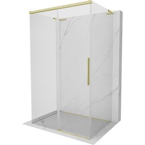 MEXEN/S - Rox-3S L sprchový kút 3 stenný, posuvný 95 x 70, transparent, zlato kartáčovaná 8C2L-095-070-55-00-3S vyobraziť