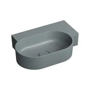 OMNIRES - OVO M+ umývadlo na dosku/závesné - pravé, 55 x 38 cm, ash grey mat; OVO555UWPAG vyobraziť