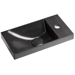 SAPHO - AGOS betónové umývadlo 40x22cm, ľavé/pravé, antracit pololesk AS40016 vyobraziť