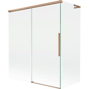 MEXEN/S - Rox L vaňová zástena 2-krídlová posuvná 140 + 70 x 150, transparent, meď kartáčovaná 8C9L-140-070-65-00 vyobraziť