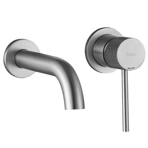 REA - Podomietková vaňová batéria Lungo Stripe Brush nikel REA-B8054 vyobraziť