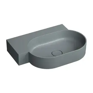 OMNIRES - OVO M+ umývadlo na dosku/závesné - ľavé, 64 x 44 cm, ash grey mat; OVO645UWLAG vyobraziť
