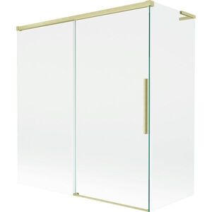 MEXEN/S - Rox L vaňová zástena 2-krídlová posuvná 150 + 70 x 150, transparent, zlatá kartáčovaná 8C9L-150-070-55-00 vyobraziť