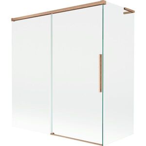 MEXEN/S - Rox L vaňová zástena 2-krídlová posuvná 150 + 70 x 150, transparent, meď kartáčovaná 8C9L-150-070-65-00 vyobraziť