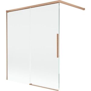 MEXEN/S - Rox vaňová zástena 2-krídlová posuvná 140 x 150, transparent, meď kartáčovaná 8C9-140-003-65-00 vyobraziť