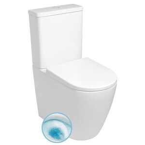 SAPHO - TURKU kombi WC, Vortex Rimless, spodný/zadný odpad, biela PC104V vyobraziť