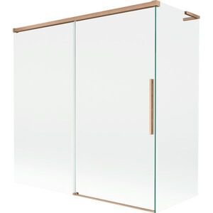 MEXEN/S - Rox L vaňová zástena 2-krídlová posuvná 160 + 75 x 150, transparent, meď kartáčovaná 8C9L-160-075-65-00 vyobraziť