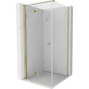 MEXEN/S - Mist-F sprchovací kút skladacie dvere ľavá 70 x 70, transparent, zlato 8A6T-070-070-50-00-L vyobraziť