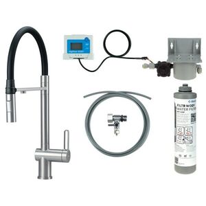 DEANTE - Magnetic batéria kuchynská oceľ, so sadou na filtráciu vody, s elastickou hubicou; BRMFF75M vyobraziť