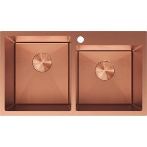 MEXEN - Xorin oceľový drez 2-bowl 780 x 450 mm, meď HC 6441782000-65HC vyobraziť