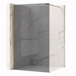 REA/S - Sprchová zástena Flexi Grey / Brush Gold 140 KPL-K99280 vyobraziť