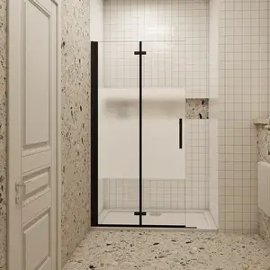 H K - Zalamovacia WALK-IN zástena Melody Black Line WF1 110x195, číre sklo MBLINEWF1110 vyobraziť