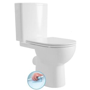 AQUALINE - TAVON kombi WC, Rimless, zadný odpad, biela PB106WR vyobraziť