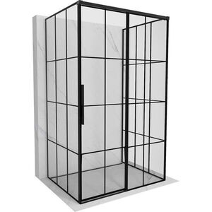 MEXEN/S - Rox-3S sprchovací kút 3 stenný, posuvný pravá 100 x 120, čierna kratka, čierna 8C2-100-120-70-77-3S-P vyobraziť