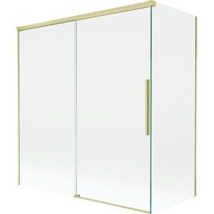 MEXEN/S - Rox vaňová zástena 2-krídlová posuvná 150 + 70 x 150, transparent, zlatá kartáčovaná 8C9-150-070-55-00 vyobraziť
