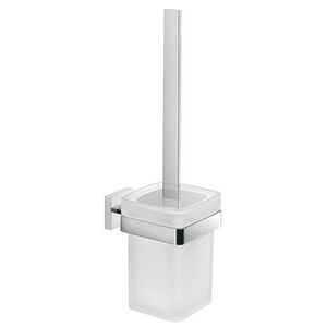 Gedy - ELBA WC kefa závesná, mliečne sklo, chróm A033313 vyobraziť