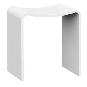 SAPHO - KORAL kúpeľňová stolička 40x43x30cm, solid surface, biela mat WF462 vyobraziť