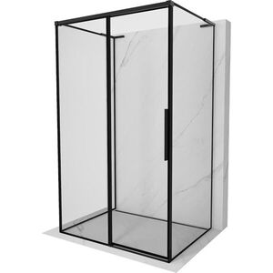 MEXEN/S - Rox-3S L sprchový kút 3 stenný, posuvný ľavá 145 x 120, čierna okraj, čierna 8C2L-145-120-70-70-3S-L vyobraziť