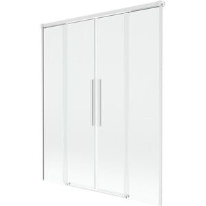 MEXEN/S - Rox vaňová zástena 2-krídlová posuvná 160 x 150, transparent, biela 8C9-160-002-20-00 vyobraziť
