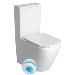 SAPHO - IMALA kombi WC, Vortex Rimless, spodný/zadný odpad, biela PC107V vyobraziť