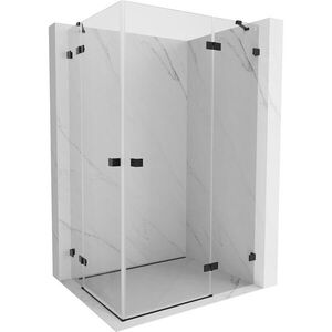 MEXEN/S - Lunar Duo sprchovací kút dvere krídlové pravá 75 x 70, transparent, čierna 834-075P-070L-70-00 vyobraziť