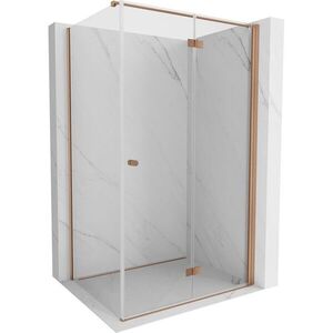 MEXEN/S - Mist-F sprchovací kút skladacie dvere pravá 100 x 90, transparent, meď kartáčovaná 8A6T-100-090-65-00-P vyobraziť