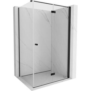 MEXEN/S - Mist-F sprchovací kút skladacie dvere pravá 115 x 110, transparent, čierna 8A6T-115-110-70-00-P vyobraziť