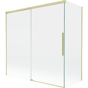 MEXEN/S - Rox vaňová zástena 2-krídlová posuvná 160 + 70 x 150, transparent, zlatá kartáčovaná 8C9-160-070-55-00 vyobraziť