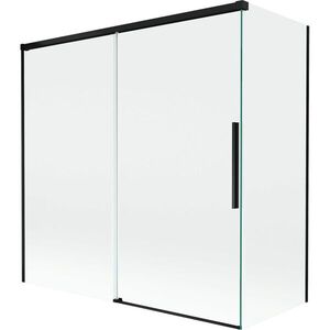 MEXEN/S - Rox vaňová zástena 2-krídlová posuvná 160 + 70 x 150, transparent, čierna 8C9-160-070-70-00 vyobraziť