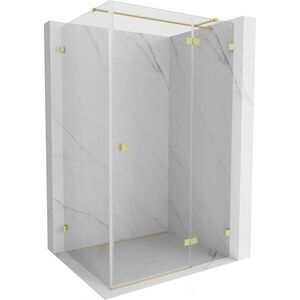 MEXEN/S - Lunar T sprchovací kút dvere krídlové pravá 100 x 120, transparent, zlato kartáčovaná 834T-100-120-55-00-P vyobraziť