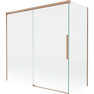 MEXEN/S - Rox vaňová zástena 2-krídlová posuvná 160 + 75 x 150, transparent, měď kartáčovaná 8C9-160-075-65-00 vyobraziť
