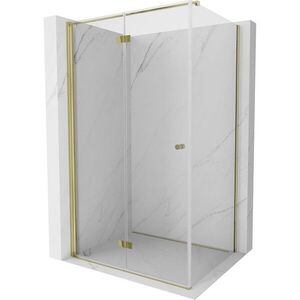 MEXEN/S - Mist-F sprchovací kút skladacie dvere ľavá 80 x 95, transparent, zlato 8A6T-080-095-50-00-L vyobraziť