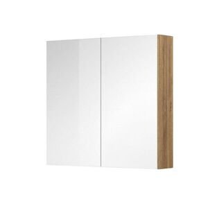 Mereo Kúpeľňová galerka 80 cm, zrkadlová skrinka, dub Riviera CN717GRN vyobraziť