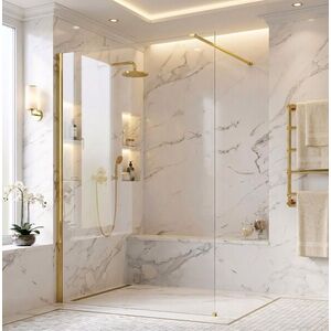 REA/S - Sprchová zástena Flexi Transparent / Gold 130 KPL-K99578 vyobraziť