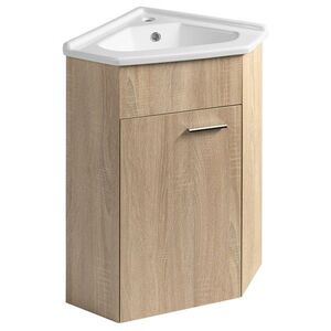 AQUALINE - ZOJA rohová umývadlová skrinka 39x74x39cm, dub platin 50346 vyobraziť